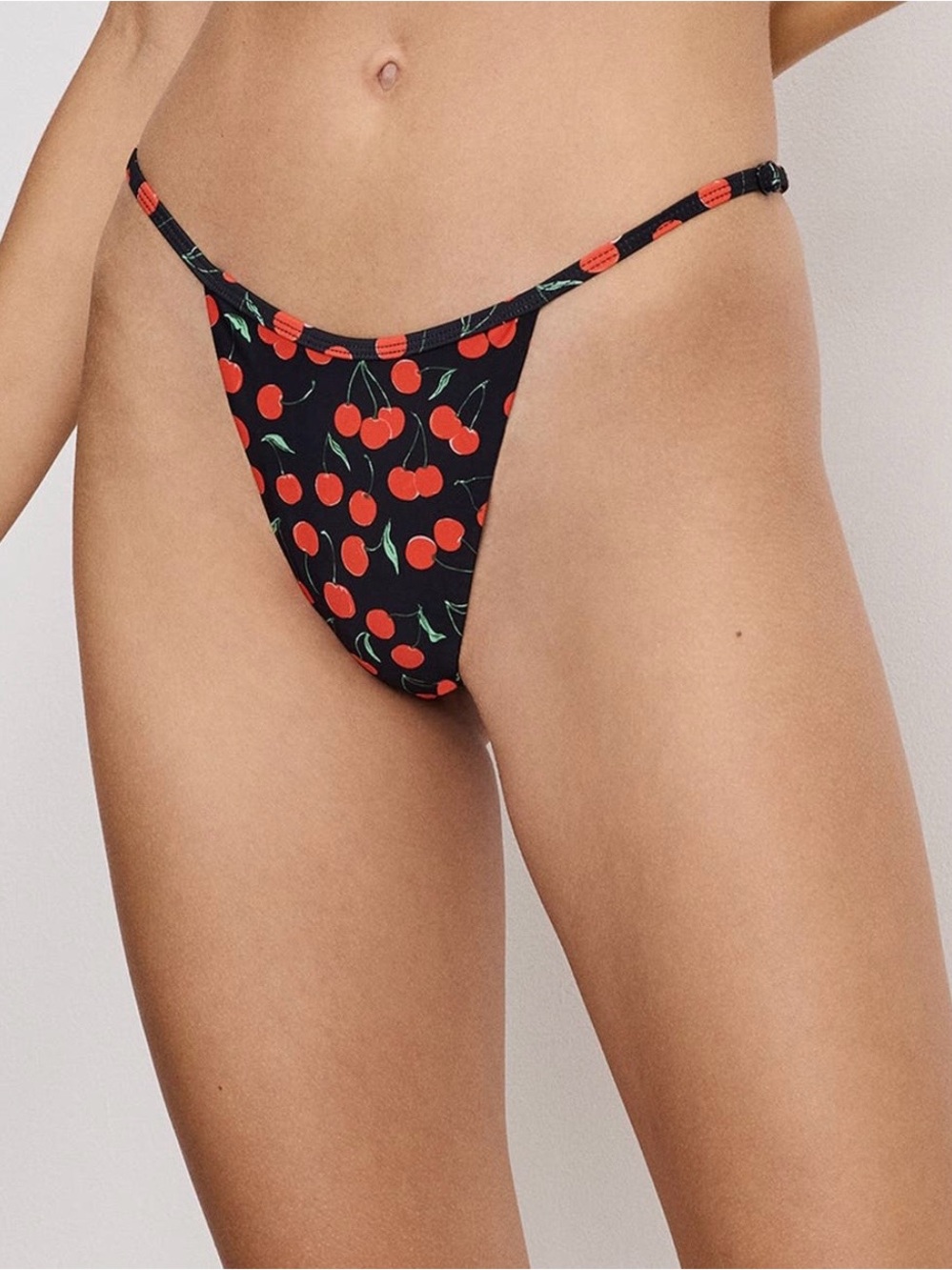 New Good American Cherry Perfect Fit Bikini Bottom - Size Small